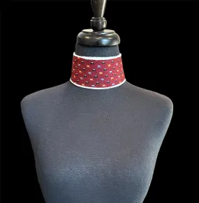 Single collar Red with multi color diamonds