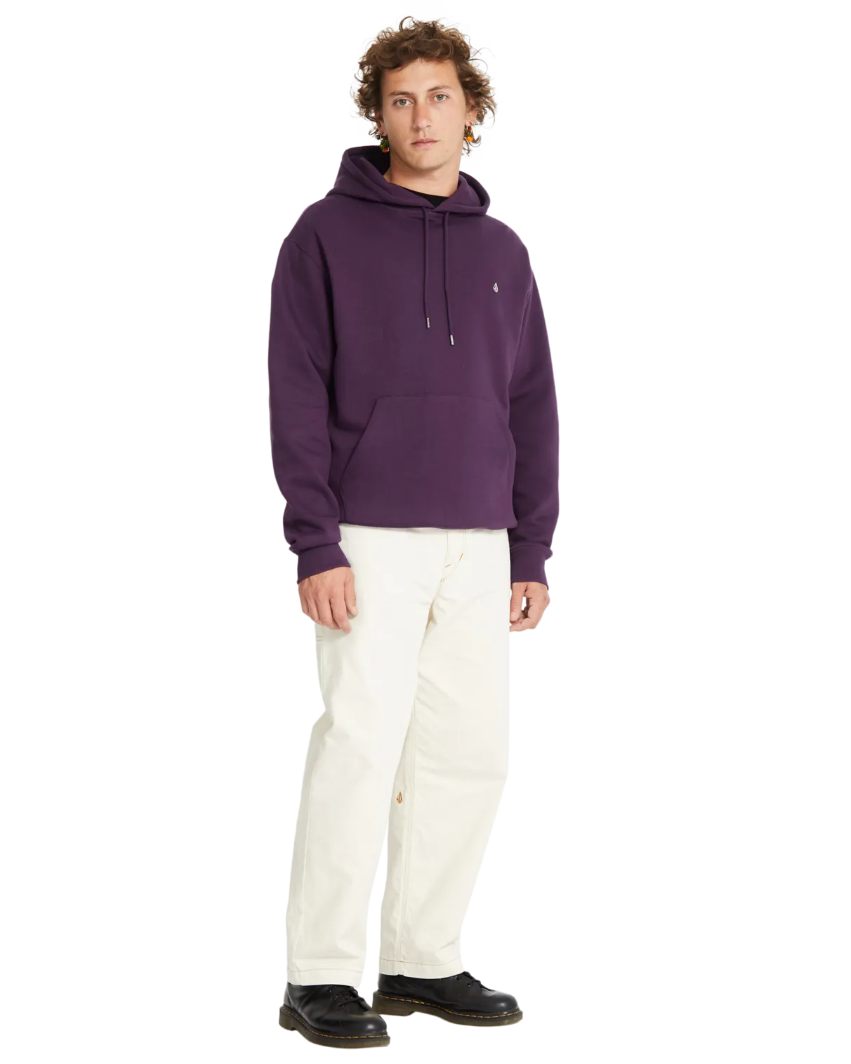 Single Stone Pullover Hoodie in Grape Royale