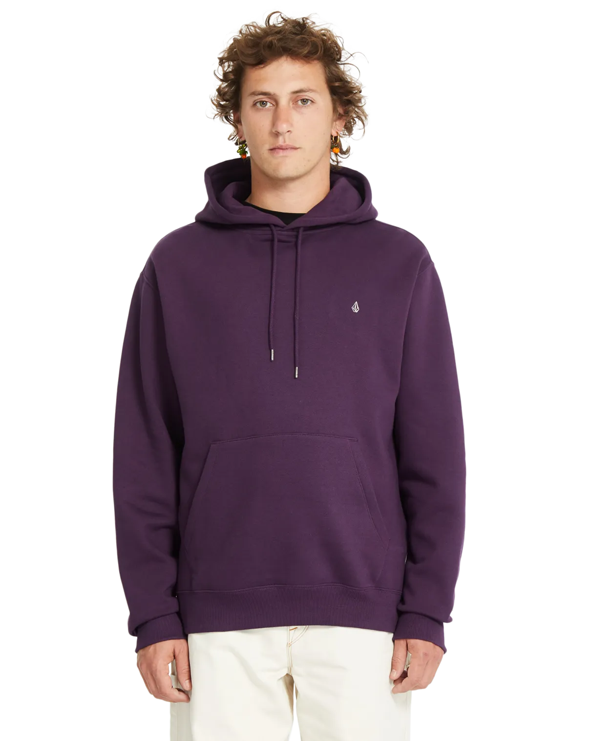 Single Stone Pullover Hoodie in Grape Royale