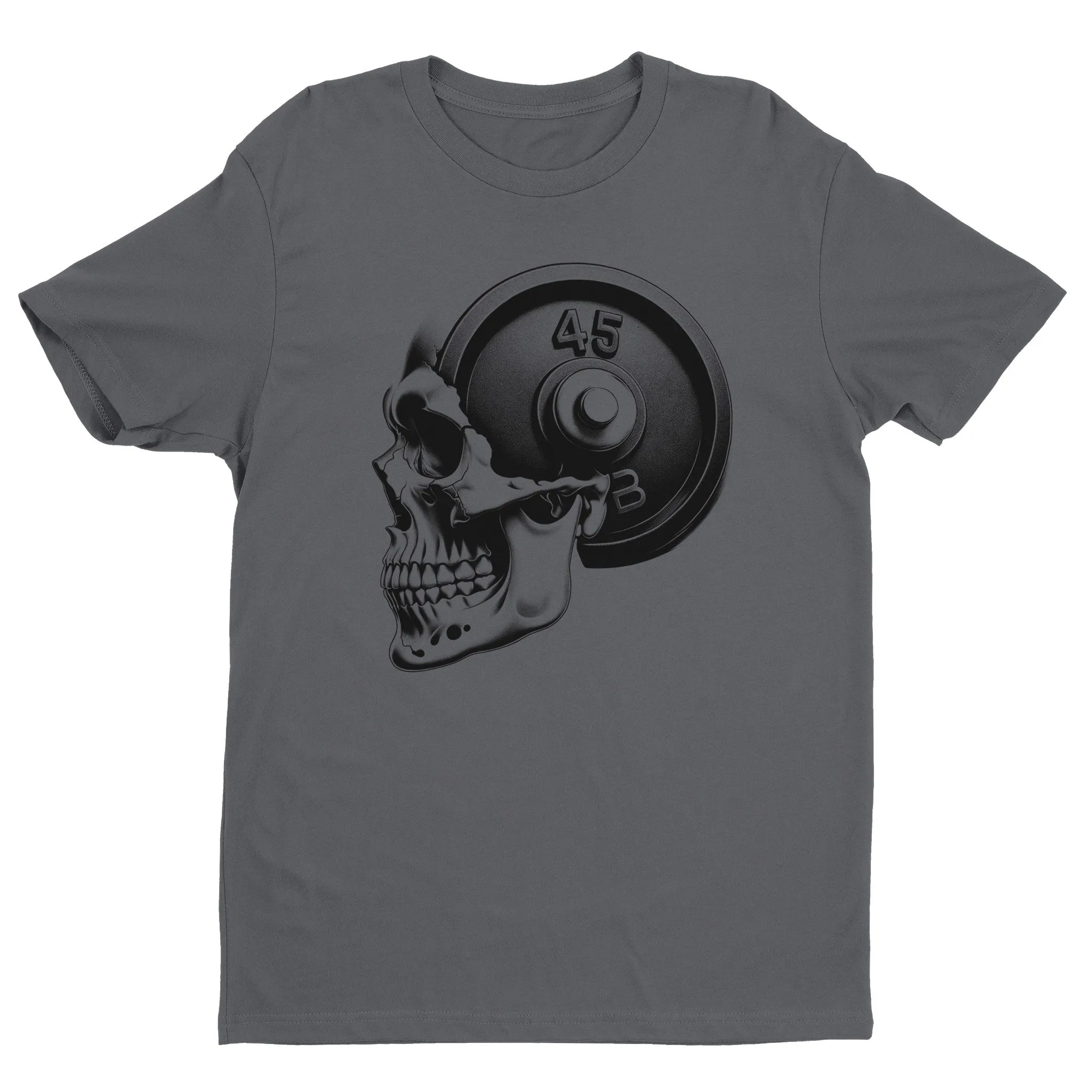 Skull Weightlifting Unisex Crewneck T-Shirt