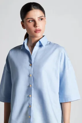 Sky Back Split Shirt