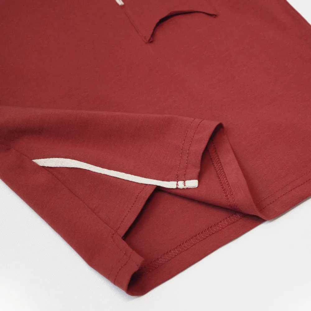 Soft Cotton Top, Garnet Red