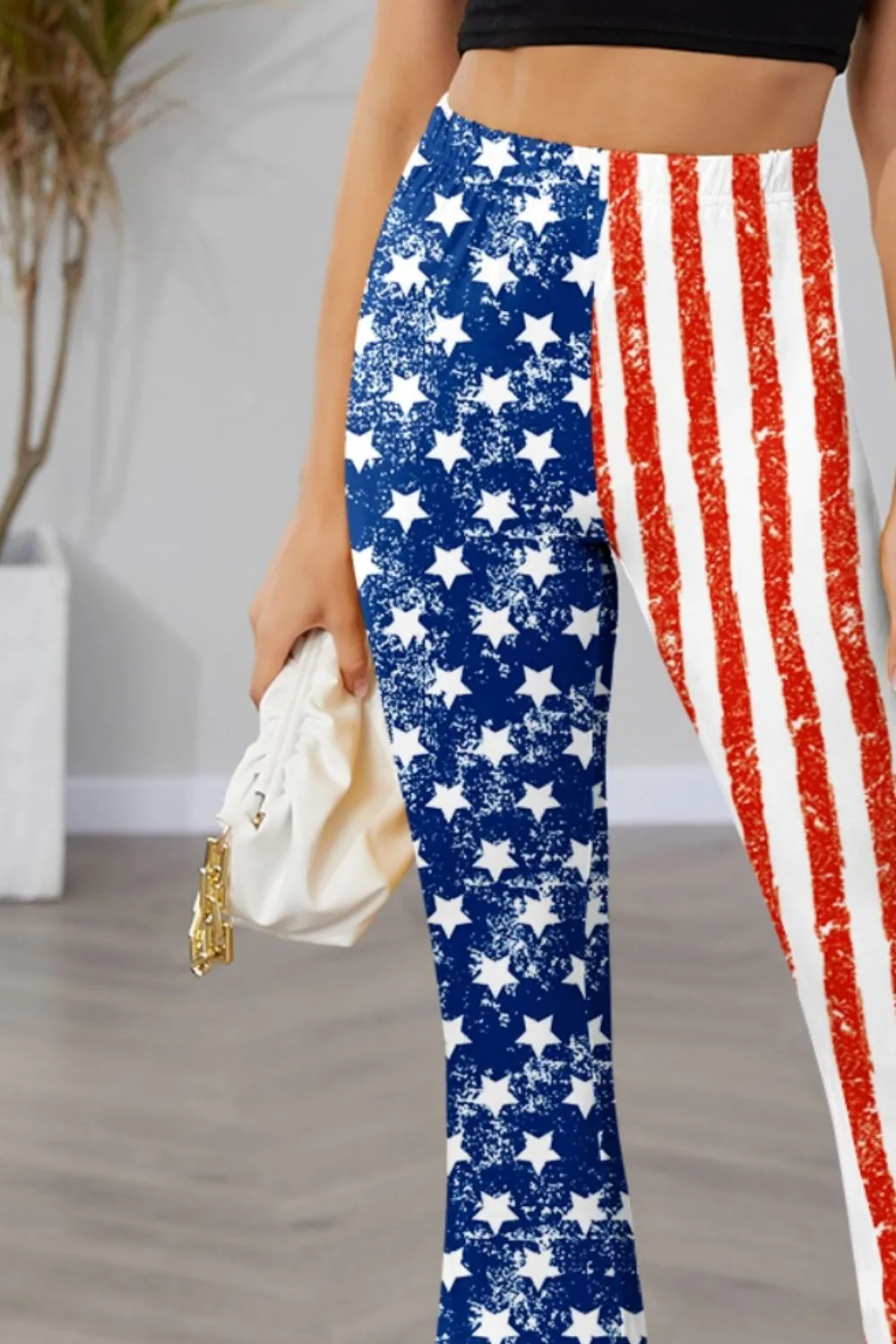 Stars & Stripes High Waist Bootcut Pants