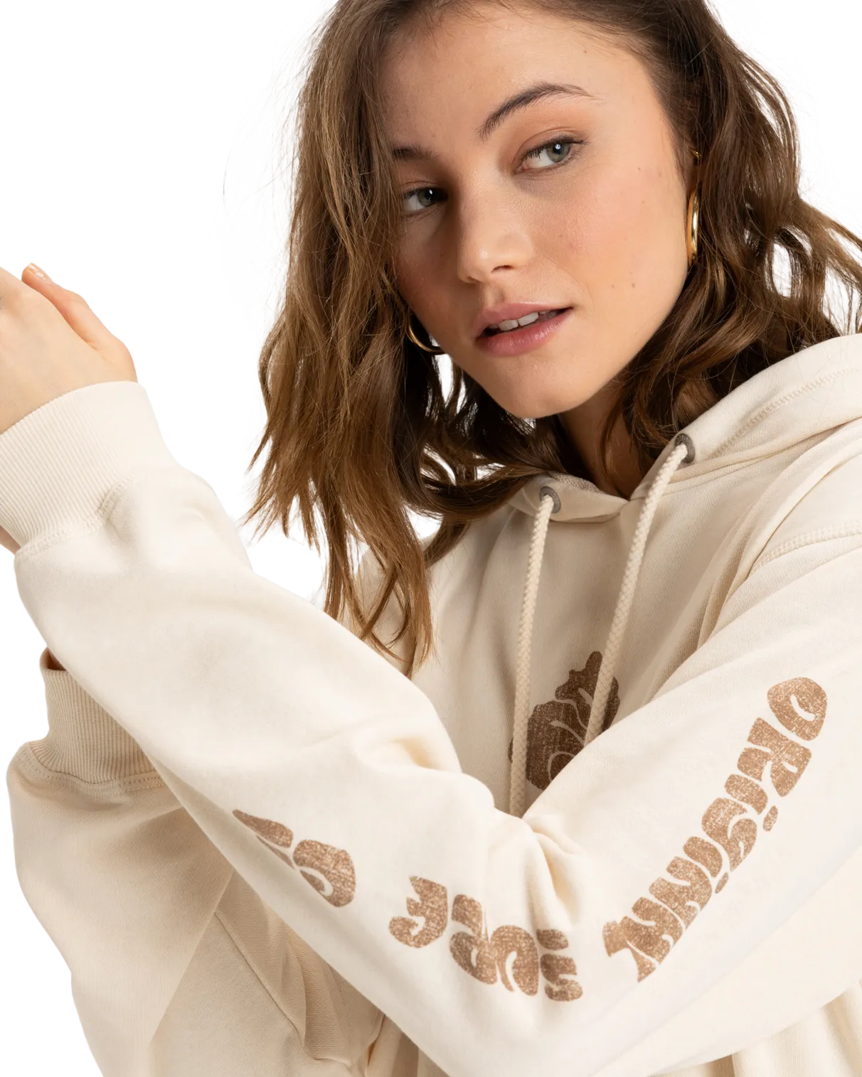 Surf Stoked Terry Vintage Hoodie in Parchment