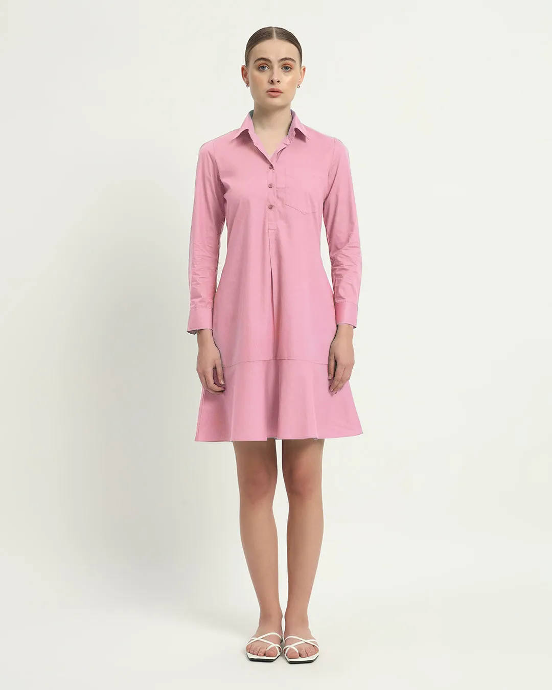 The Lyon Fondant Pink Cotton Dress