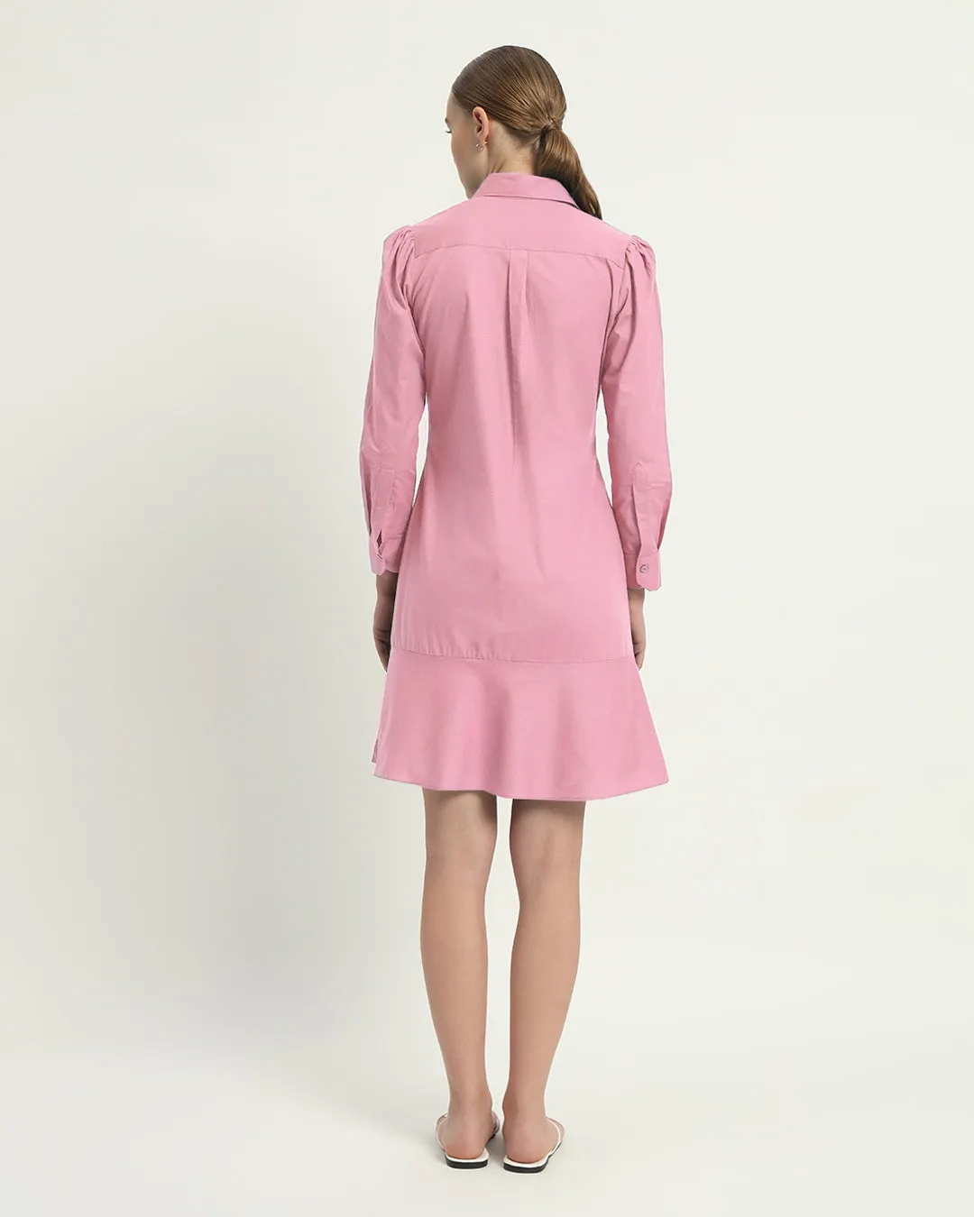 The Lyon Fondant Pink Cotton Dress