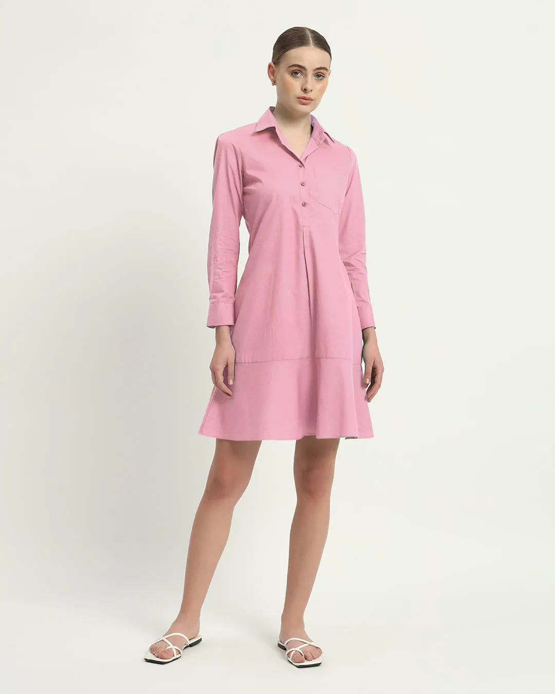 The Lyon Fondant Pink Cotton Dress