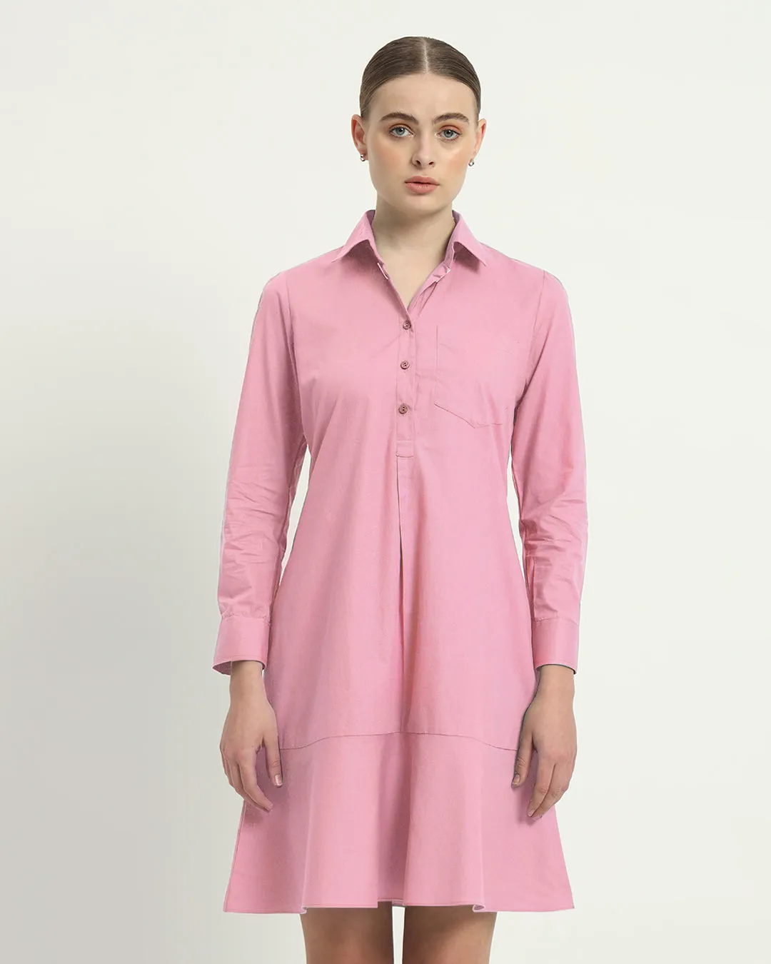 The Lyon Fondant Pink Cotton Dress