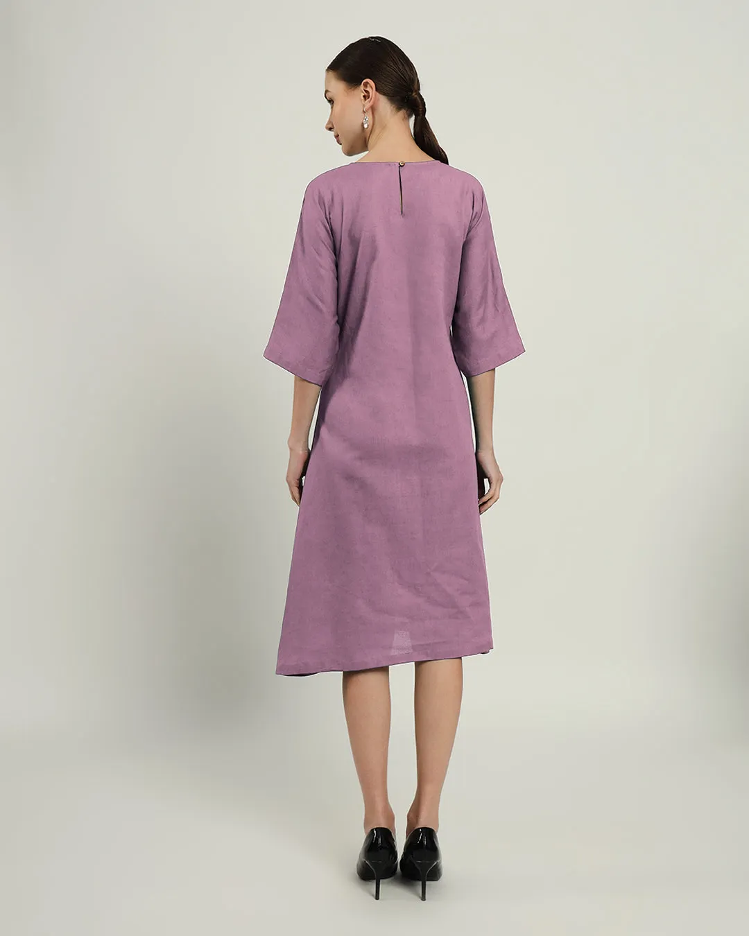 The Monrovia Purple Swirl Cotton Dress