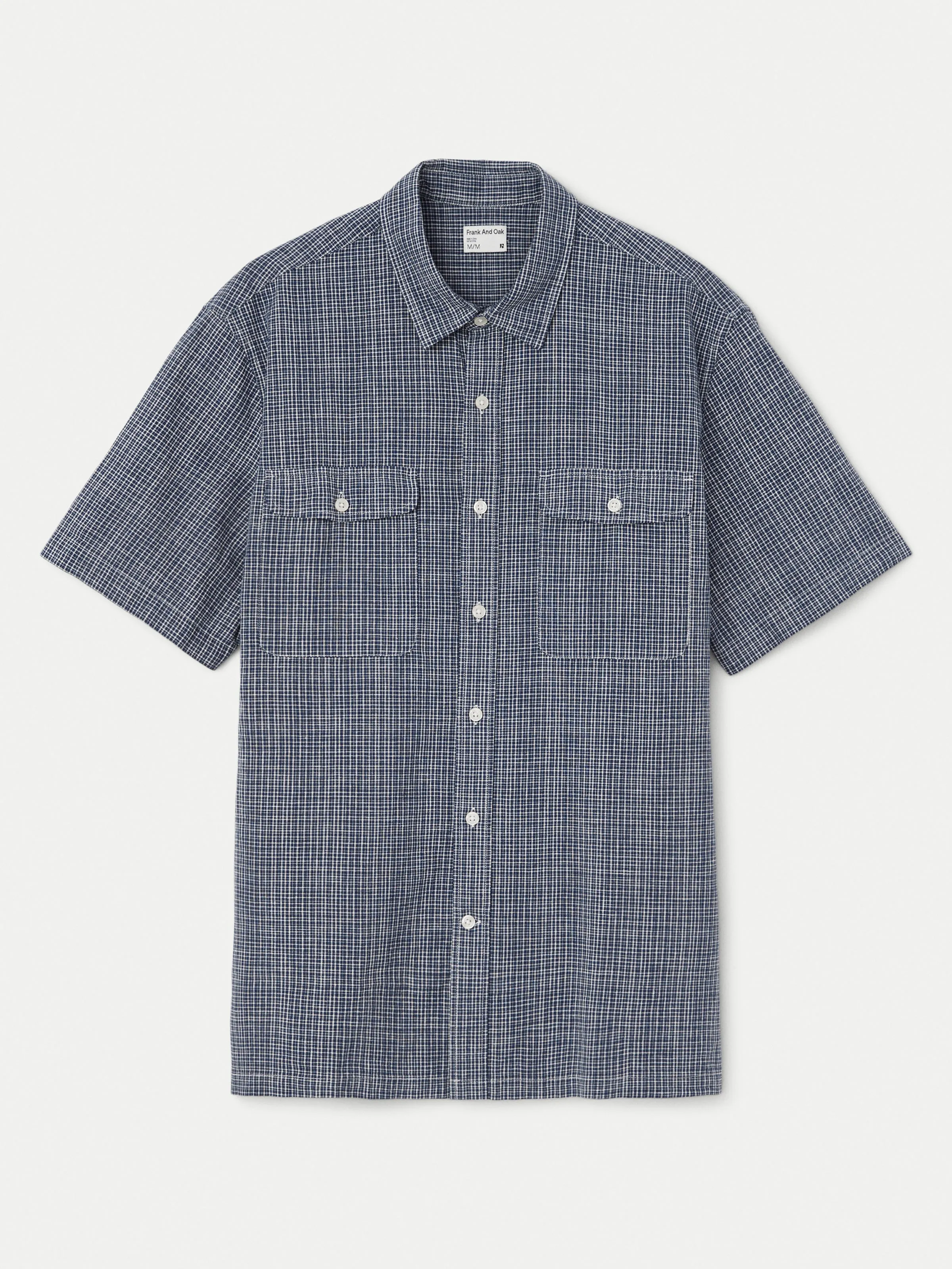 The Short Sleeve Hemp Shirt in Navy