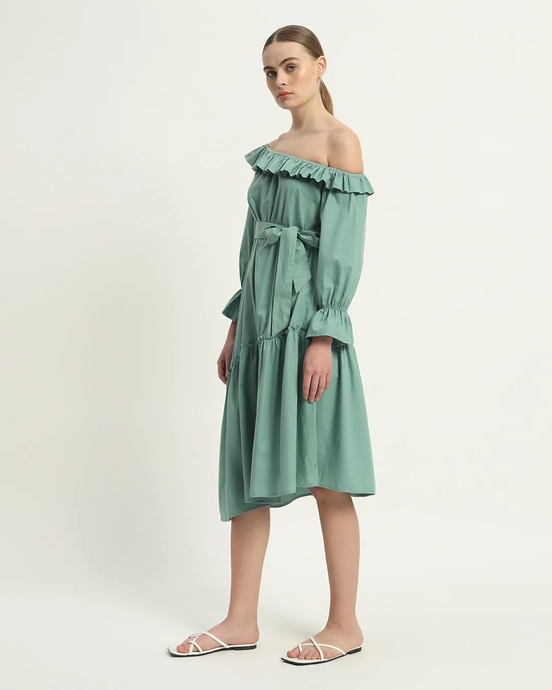 The Stellata Mint Cotton Dress