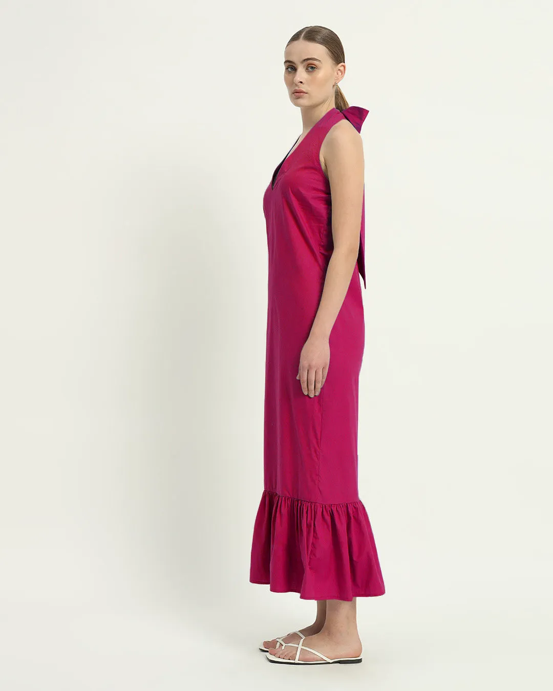 The Wellsville Berry Cotton Dress