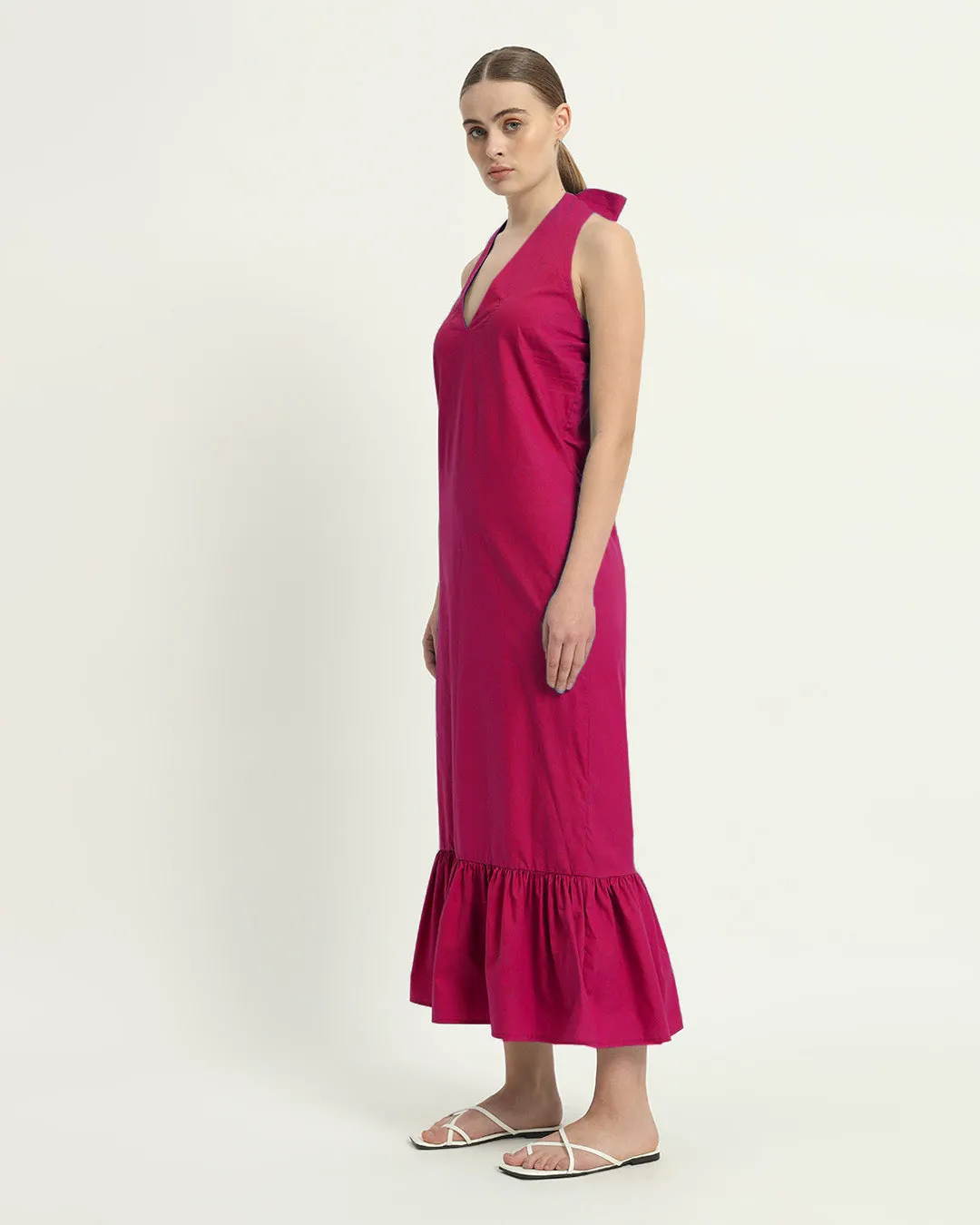 The Wellsville Berry Cotton Dress