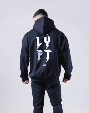 Thunder Logo Pullover Hoodie - Black