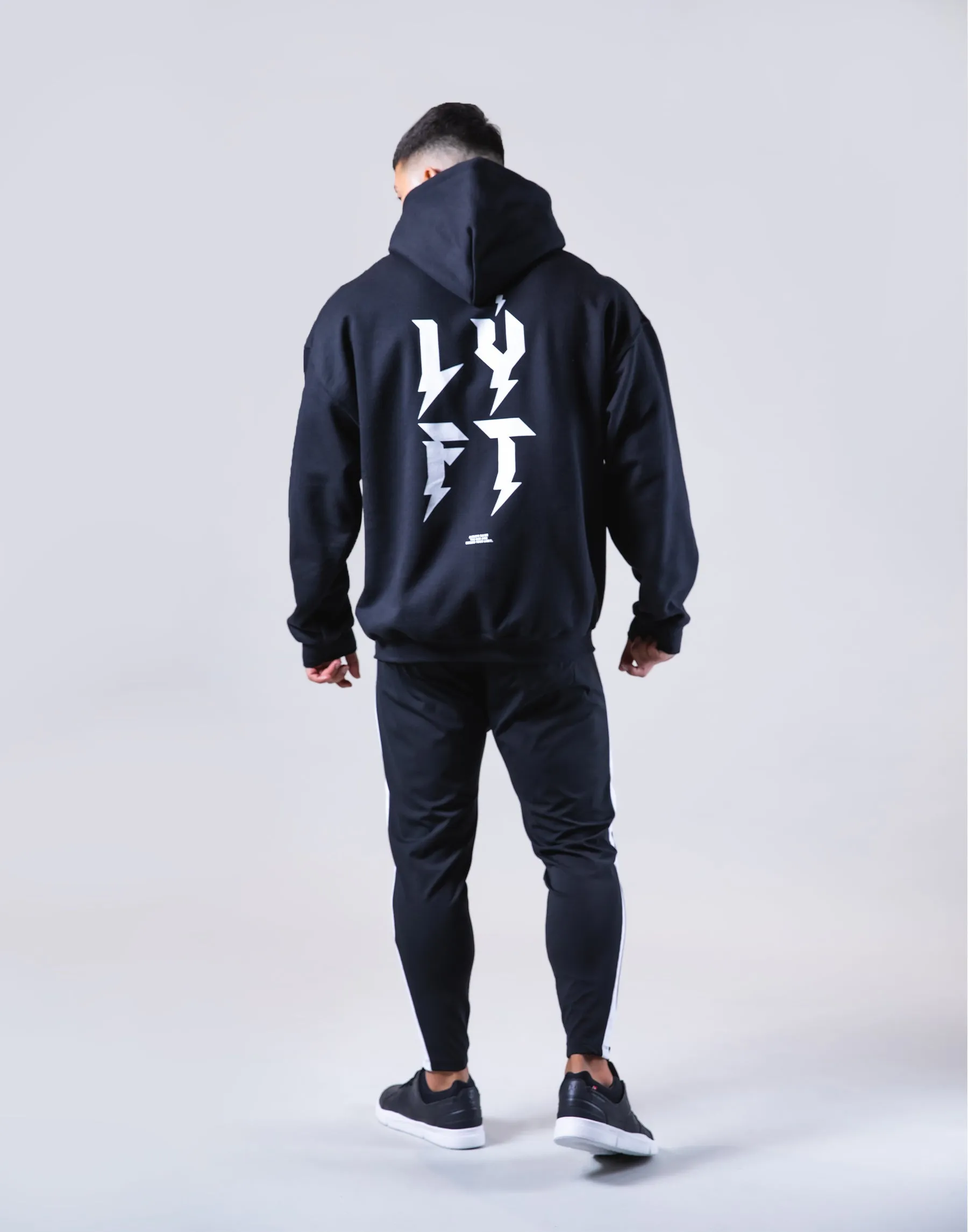 Thunder Logo Pullover Hoodie - Black