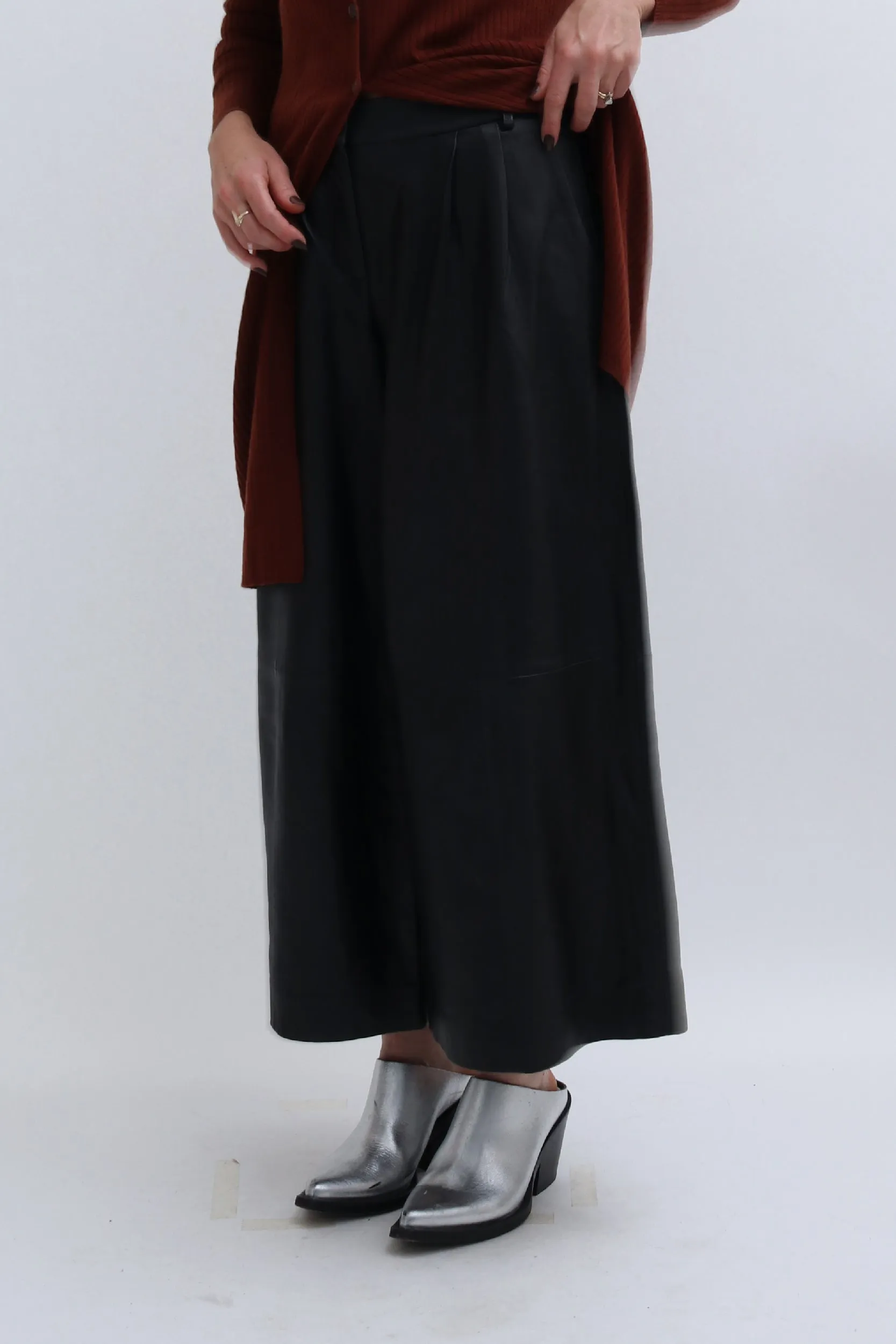 TIBI LEATHER CULOTTES