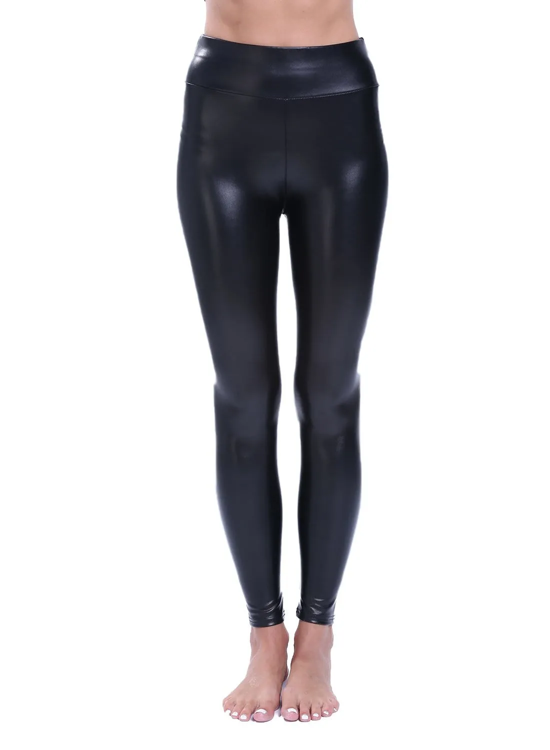 Velvet Faux Leather Pants