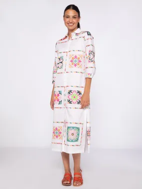 Vilagallo Antonella Tile Design Print Dress