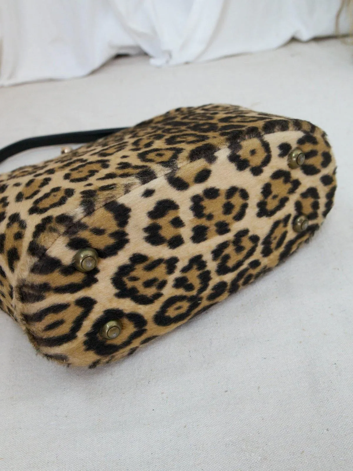 Vintage Leopard Fur Kisslock Bag