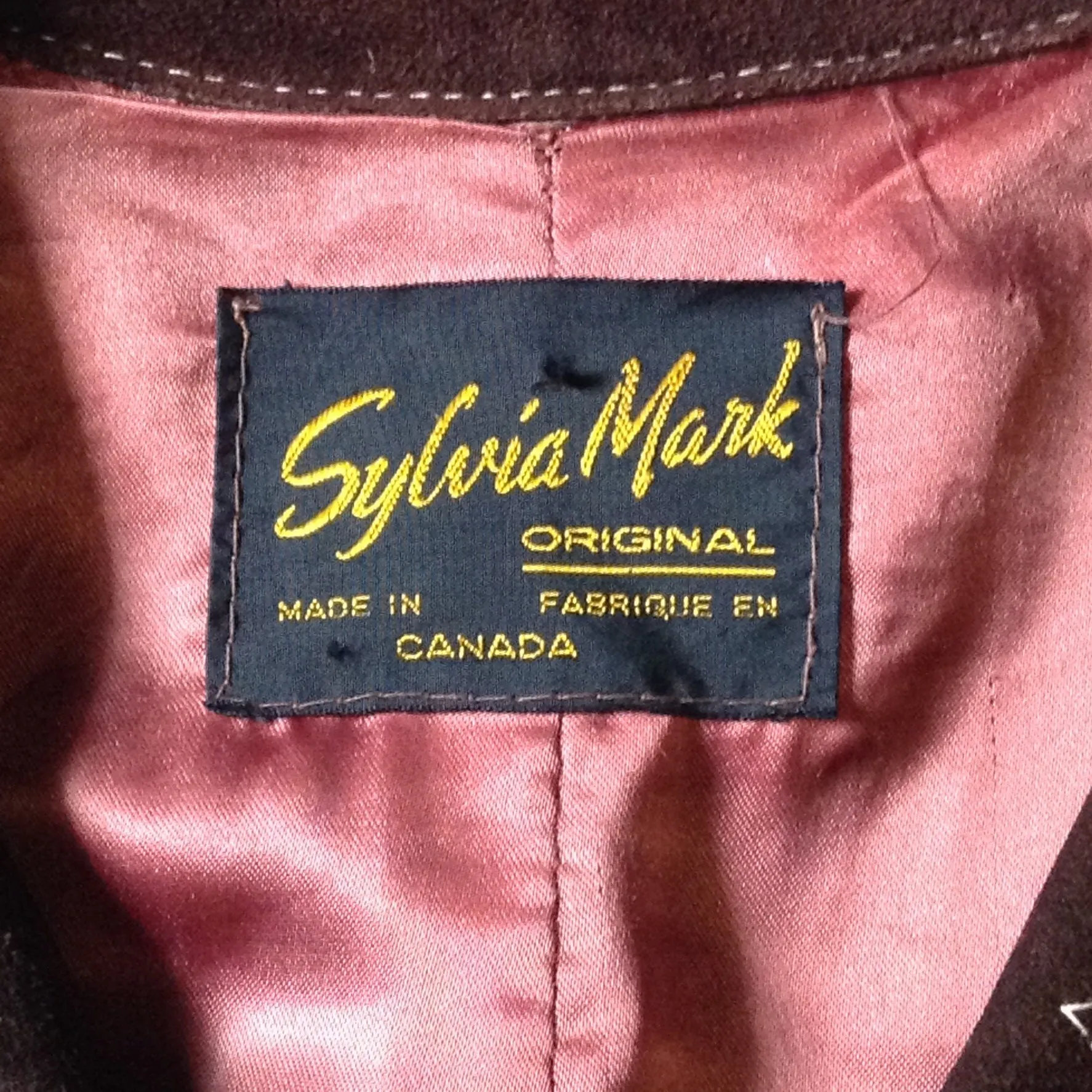 Vintage Sylvia Mark Brown Suede Belted Jacket, Made in Canada