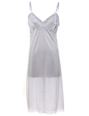 White Lace Slip Dress - S