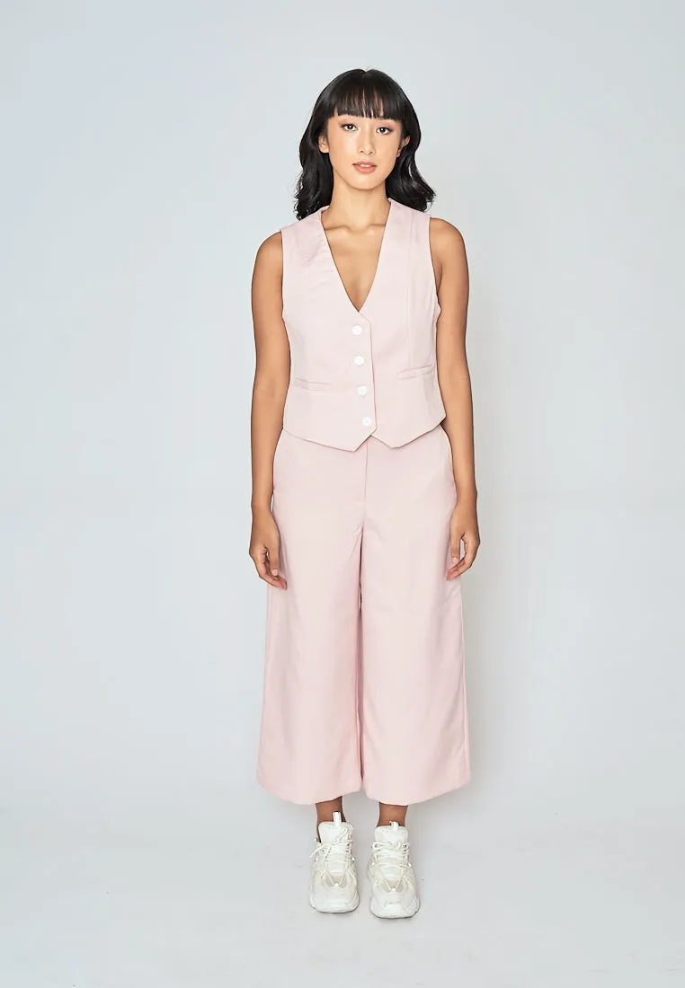 Will Blush Pink High Waist Wide Leg Trouser