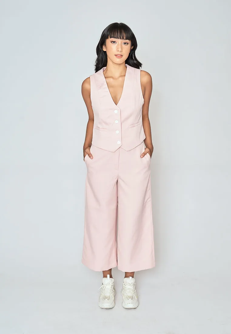 Will Blush Pink High Waist Wide Leg Trouser