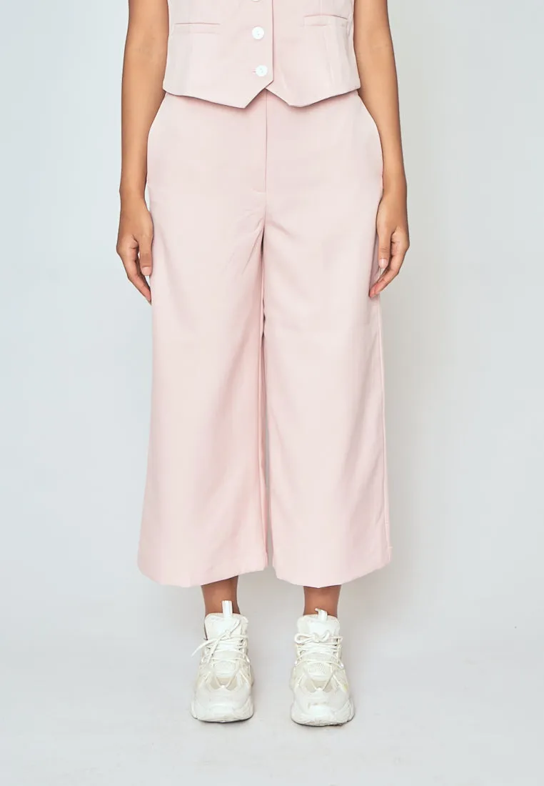 Will Blush Pink High Waist Wide Leg Trouser