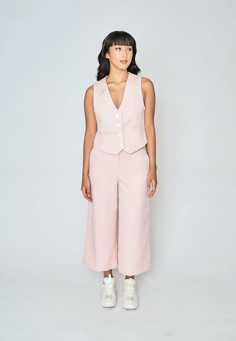 Will Blush Pink High Waist Wide Leg Trouser