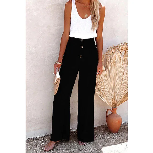 Women's Fashion Culottes Wide Leg Pants