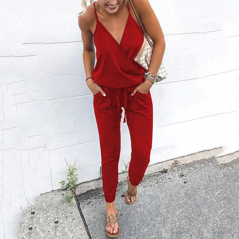 Women's Loose Baggy Strappy Romper Jumpsuit Summer Overalls