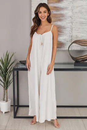 Women's VENTI6 Ivory Relaxed Jumpsuit